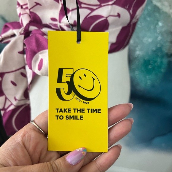 Unique Vintage X Smiley | Purple Wrap Top - Picture 10 of 10